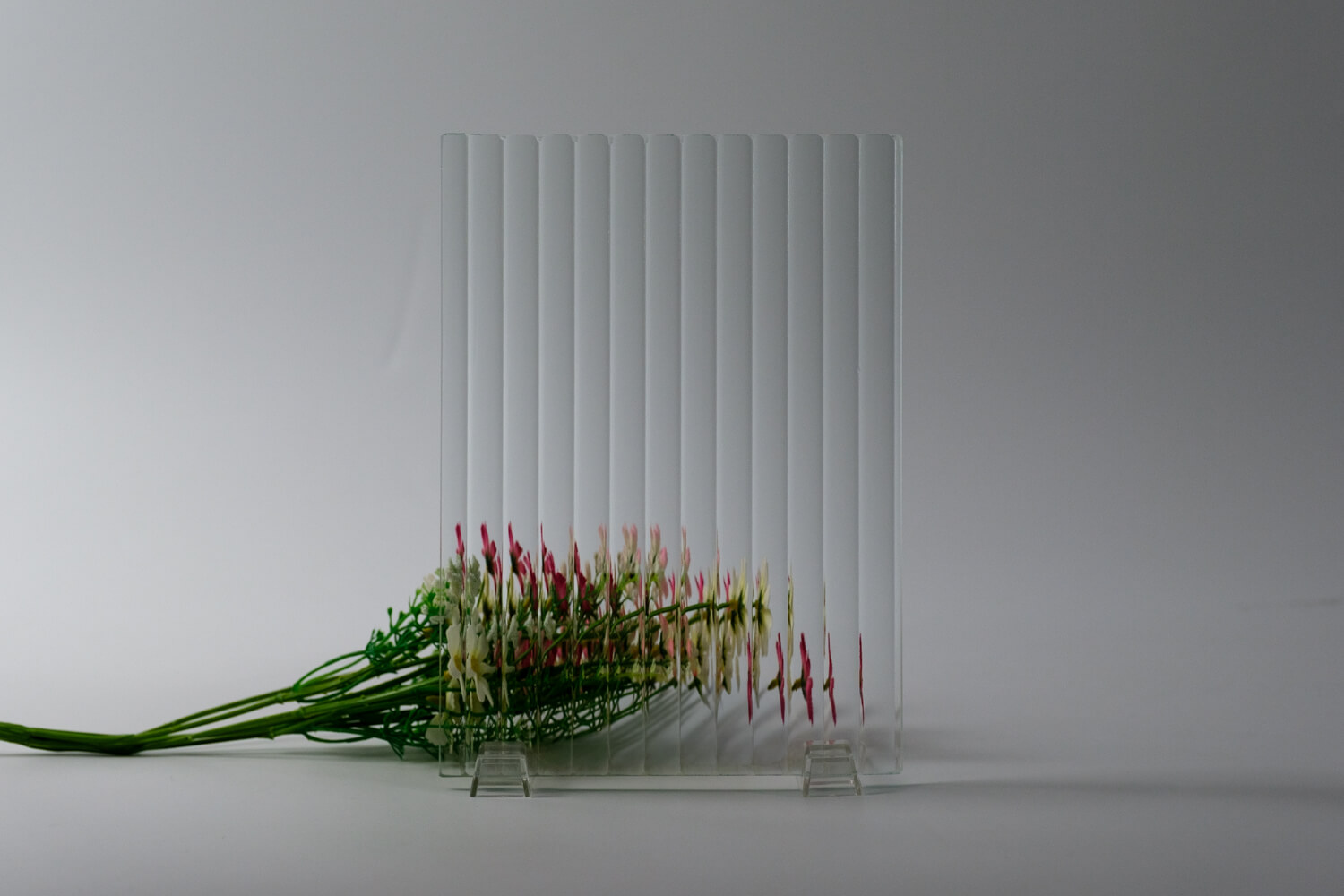 モールガラスクリアお花を置いた場合